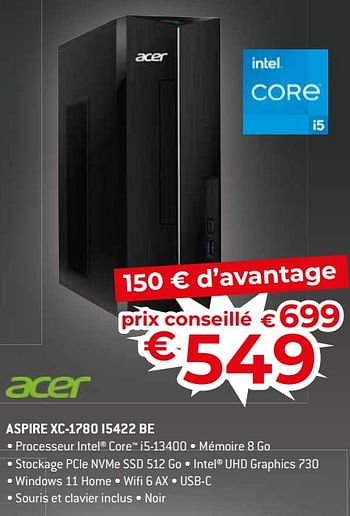Promotions Acer aspire xc-1780 i5422 be - Acer - Valide de 17/11/2023 à 27/11/2023 chez Exellent