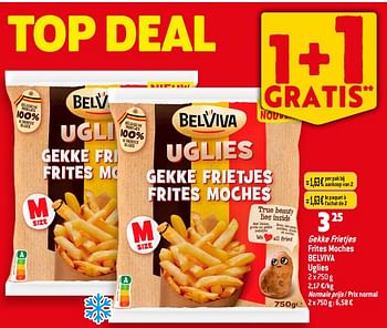 Promoties Gekke frietjes frites moches belviva - Belviva - Geldig van 22/11/2023 tot 28/11/2023 bij Match