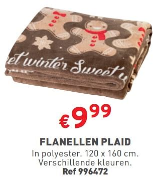 Promoties Flanellen plaid - Huismerk - Trafic  - Geldig van 22/11/2023 tot 27/11/2023 bij Trafic