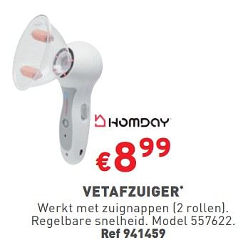 Promoties Homday vetafzuiger 557622 - Homday - Geldig van 22/11/2023 tot 27/11/2023 bij Trafic