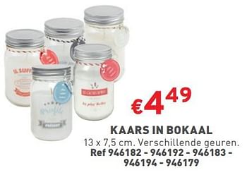 Promoties Kaars in bokaal - Huismerk - Trafic  - Geldig van 22/11/2023 tot 27/11/2023 bij Trafic