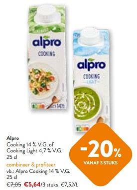 Promoties Alpro cooking 14 % v.g. - Alpro - Geldig van 15/11/2023 tot 28/11/2023 bij OKay