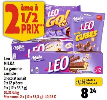 Promotions Leo milka la gamme - Milka - Valide de 22/11/2023 à 28/11/2023 chez Smatch