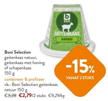 Promoties Boni selection geitenkaas natuur - Boni - Geldig van 15/11/2023 tot 28/11/2023 bij OKay