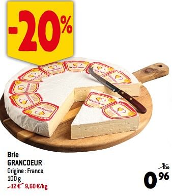 Promotions Brie grancoeur - Grancoeur - Valide de 22/11/2023 à 28/11/2023 chez Match