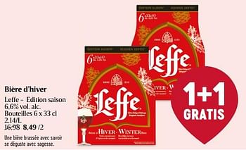 Promotions Bière d’hiver leffe - edition saison - Leffe - Valide de 23/11/2023 à 29/11/2023 chez Delhaize