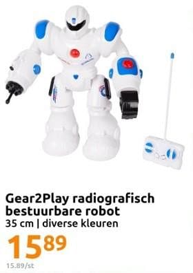Promoties Gear2play radiografisch bestuurbare robot - Gear2Play - Geldig van 22/11/2023 tot 28/11/2023 bij Action