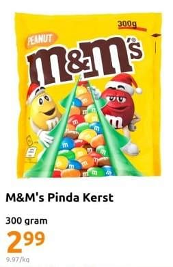 Promoties M+m`s pinda kerst - M&M 's - Geldig van 22/11/2023 tot 28/11/2023 bij Action