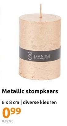Promoties Metallic stompkaars - Huismerk - Action - Geldig van 22/11/2023 tot 28/11/2023 bij Action