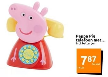 Promoties Peppa pig telefoon - Peppa  Pig - Geldig van 22/11/2023 tot 28/11/2023 bij Action