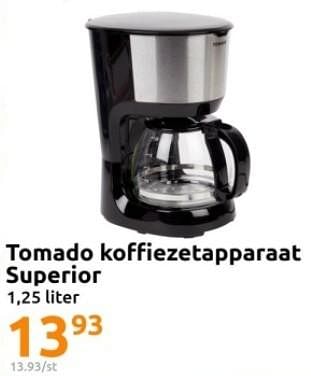 Promoties Tomado koffiezetapparaat superior - Tomado - Geldig van 22/11/2023 tot 28/11/2023 bij Action