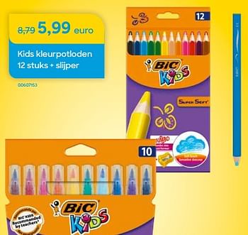 Promoties Kids kleurpotloden + slijper - BIC - Geldig van 01/11/2023 tot 30/11/2023 bij Ava