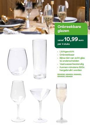 Promoties Onbreekbare glazen - Huismerk - Ava - Geldig van 01/11/2023 tot 30/11/2023 bij Ava