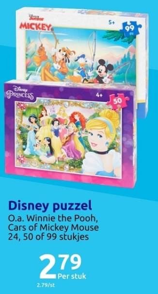 Promoties Disney puzzel - Disney - Geldig van 15/11/2023 tot 21/11/2023 bij Action