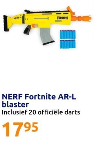 Promoties Nerf fortnite ar-l blaster - Hasbro - Geldig van 15/11/2023 tot 21/11/2023 bij Action