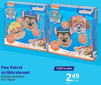 Promoties Paw patrol strijkkralenset - Nickelodeon - Geldig van 15/11/2023 tot 21/11/2023 bij Action