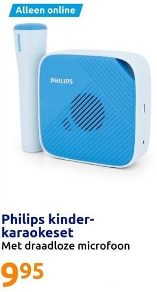 Promoties Philips kinderkaraokeset - Philips - Geldig van 15/11/2023 tot 21/11/2023 bij Action
