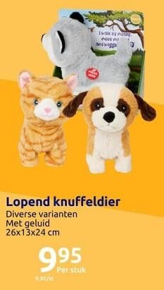 Promoties Lopend knuffeldier - Huismerk - Action - Geldig van 15/11/2023 tot 21/11/2023 bij Action