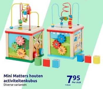 Promoties Mini matters houten activiteitenkubus - Mini Matters - Geldig van 15/11/2023 tot 21/11/2023 bij Action