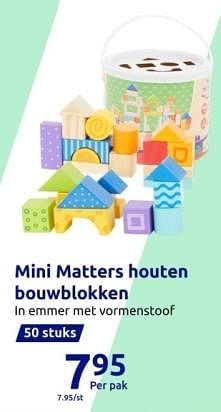 Promoties Mini matters houten bouwblokken - Mini Matters - Geldig van 15/11/2023 tot 21/11/2023 bij Action