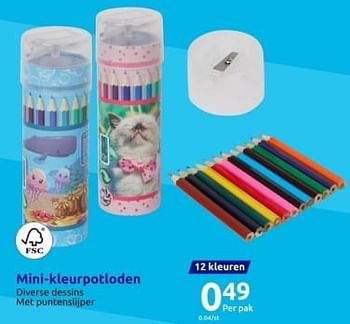 Promoties Mini-kleurpotloden - Huismerk - Action - Geldig van 15/11/2023 tot 21/11/2023 bij Action