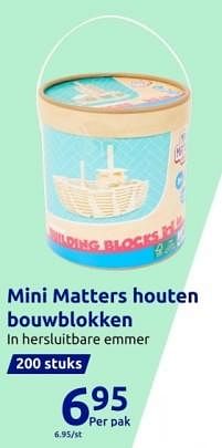 Promoties Mini matters houten bouwblokken - Mini Matters - Geldig van 15/11/2023 tot 21/11/2023 bij Action