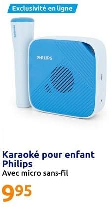 Promoties Karaoké pour enfant philips - Philips - Geldig van 15/11/2023 tot 21/11/2023 bij Action