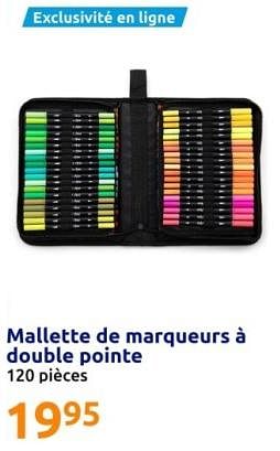 Promoties Mallette de marqueurs a double pointe - Huismerk - Action - Geldig van 15/11/2023 tot 21/11/2023 bij Action