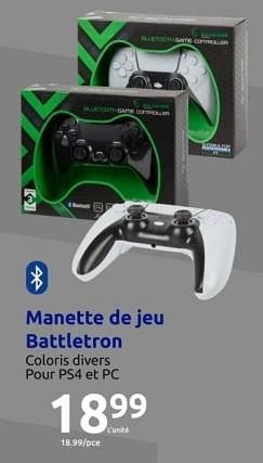 Promotions Manette de jeu battletron - Produit Maison - Action - Valide de 15/11/2023 à 21/11/2023 chez Action