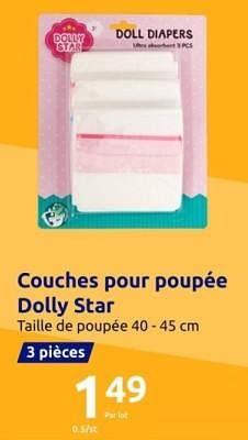 Promotions Couches pour poupée dolly star - Dolly Star - Valide de 15/11/2023 à 21/11/2023 chez Action