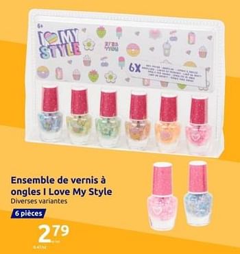 Promotions Ensemble de vernis a ongles i love my style - I Love My Style - Valide de 15/11/2023 à 21/11/2023 chez Action