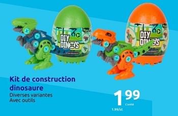Promotions Kit de construction dinosaure - Produit Maison - Action - Valide de 15/11/2023 à 21/11/2023 chez Action