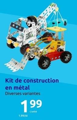 Promotions Kit de construction en metal - Produit Maison - Action - Valide de 15/11/2023 à 21/11/2023 chez Action