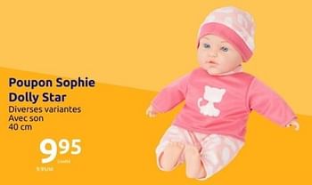 Promotions Poupon sophie dolly star - Dolly Star - Valide de 15/11/2023 à 21/11/2023 chez Action