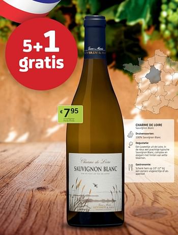 Promoties Charme de loire sauvignon blanc - Witte wijnen - Geldig van 17/11/2023 tot 30/11/2023 bij BelBev