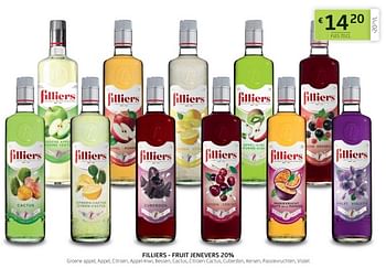 Promoties Filliers - fruit jenevers 20% - Filliers - Geldig van 17/11/2023 tot 30/11/2023 bij BelBev