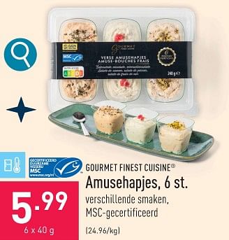 Promoties Amusehapjes - Gourmet Finest Cuisine - Geldig van 27/11/2023 tot 08/12/2023 bij Aldi
