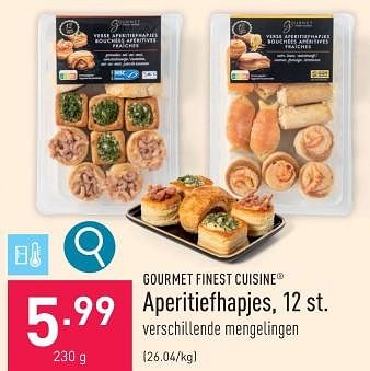 Promoties Aperitiefhapjes - Gourmet Finest Cuisine - Geldig van 27/11/2023 tot 08/12/2023 bij Aldi