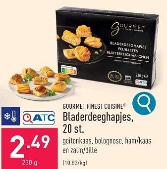Promoties Bladerdeeghapjes - Gourmet Finest Cuisine - Geldig van 27/11/2023 tot 08/12/2023 bij Aldi