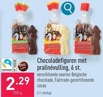 Promoties Chocoladefiguren met pralinévulling - Huismerk - Aldi - Geldig van 27/11/2023 tot 08/12/2023 bij Aldi