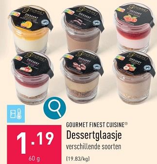 Promoties Dessertglaasje - Gourmet Finest Cuisine - Geldig van 27/11/2023 tot 08/12/2023 bij Aldi