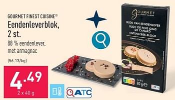 Promoties Eendenleverblok - Gourmet Finest Cuisine - Geldig van 27/11/2023 tot 08/12/2023 bij Aldi