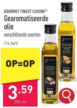 Promoties Gearomatiseerde olie - Gourmet Finest Cuisine - Geldig van 01/12/2023 tot 08/12/2023 bij Aldi
