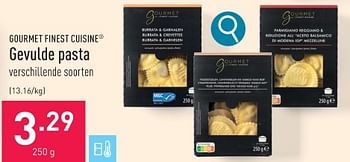 Promoties Gevulde pasta - Gourmet Finest Cuisine - Geldig van 27/11/2023 tot 08/12/2023 bij Aldi