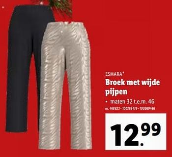 Promoties Broek met wijde pijpen - Esmara - Geldig van 29/11/2023 tot 05/12/2023 bij Lidl