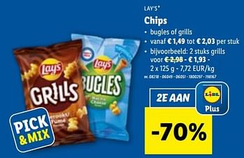 Promoties Chips - Lay's - Geldig van 29/11/2023 tot 05/12/2023 bij Lidl