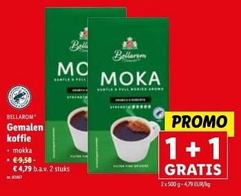 Promoties Gemalen koffie - Bellarom - Geldig van 29/11/2023 tot 05/12/2023 bij Lidl