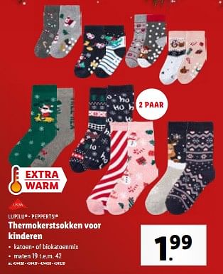 Promoties Thermokerstsokken voor kinderen - Huismerk - Lidl - Geldig van 29/11/2023 tot 05/12/2023 bij Lidl