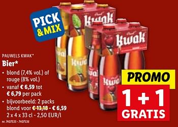 Promoties Bier - Kwak - Geldig van 29/11/2023 tot 05/12/2023 bij Lidl