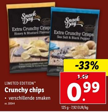 Promoties Crunchy chips - Limited Edition - Geldig van 29/11/2023 tot 05/12/2023 bij Lidl